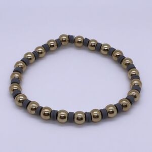 NWT Wool + Pepper Co. Gray & Gold Bracelet